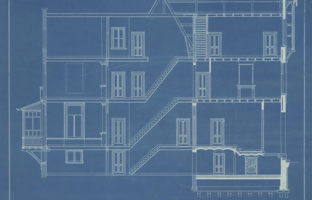 Futuristic engineering blueprint representing innovation and precision